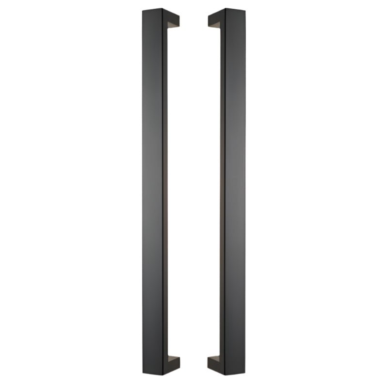 Gainsborough Oblong 600mm Pull Handle Entrance Set Matte Black OBL600PHENTMBK