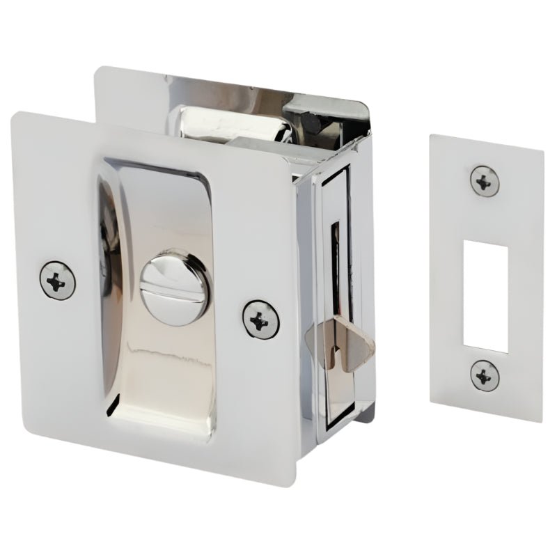 Gainsborough Privacy Sliding Cavity Set Rectangular Bright Chrome 393BCS - primehardware