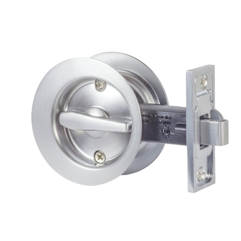 Gainsborough Privacy Sliding Cavity Set Circular Brushed Satin Chrome 395BSCC - primehardware
