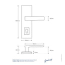 Gainsborough Trilock Urban Aurora Double Cylinder Entrance Lever Set Satin Brass