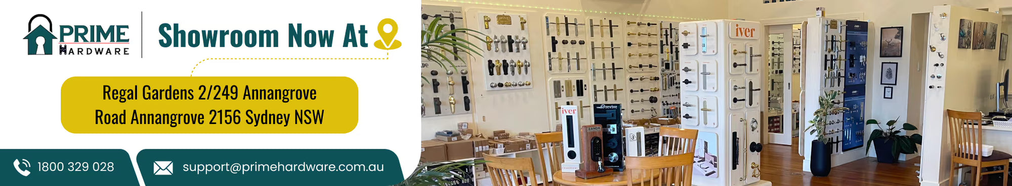 Prime Hardware Sydney showroom and architectural door hardware