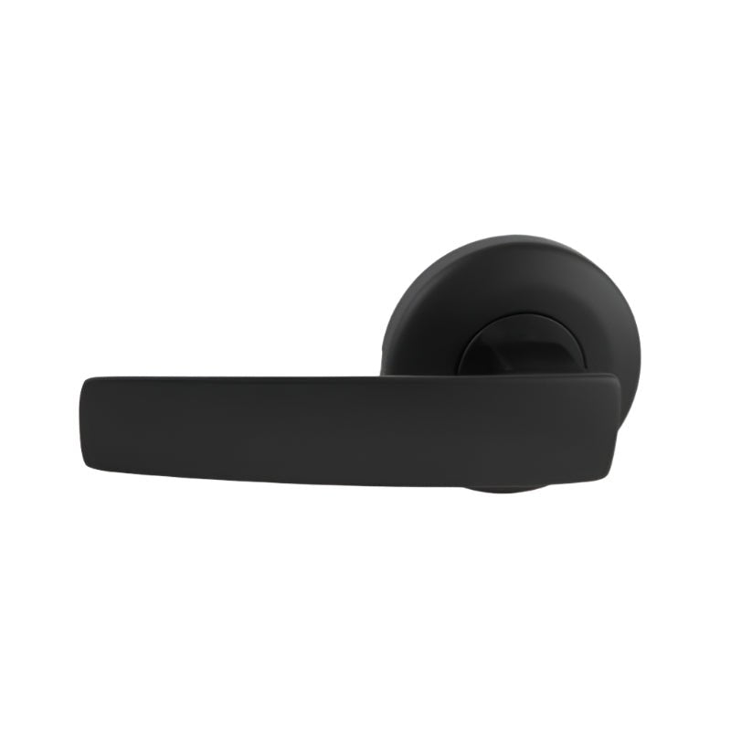 Gainsborough Neue Aurora Lever Passage Set Smooth Round Matte Black 1905AURAMB