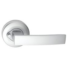 Gainsborough Neue Angular Round Rose Privacy Lever Set in Satin Chrome 1915ANGSC