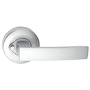 Gainsborough Neue Angular Round Rose Privacy Lever Set in Satin Chrome 1915ANGSC - primehardware