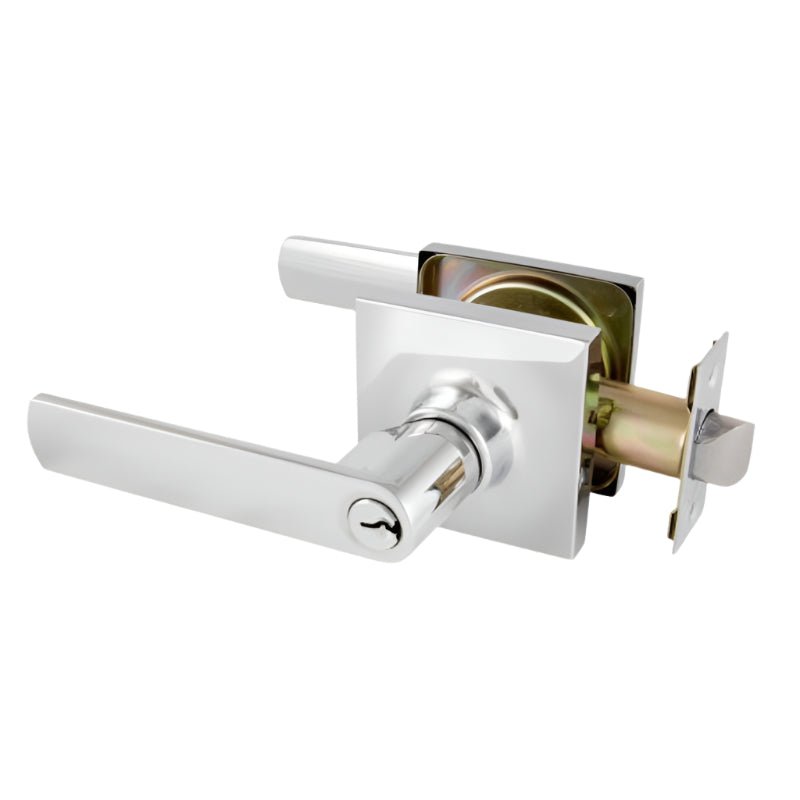 Gainsborough TradePro Bela Square Entrance Key In Lever Set Bright Chrome 1440PROSQBELBC