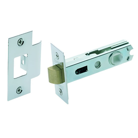 Gainsborough Tubular Latch T Strike Rectangular 60mm Dual Sprung Bright Chrome 480TBCS - primehardware