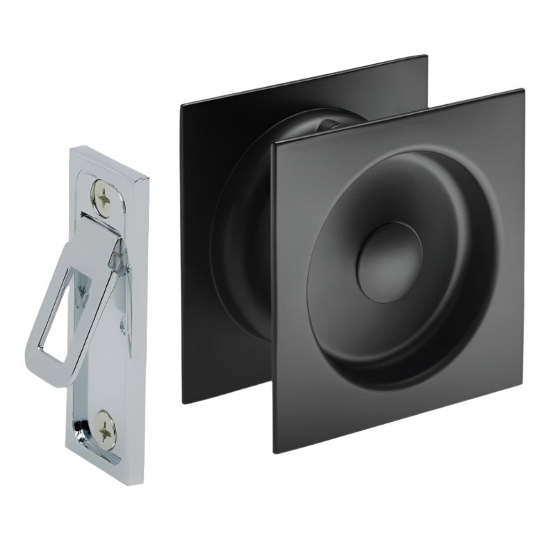 Gainsborough Passage Sliding Cavity Set Square Matte Black 386MBS - primehardware