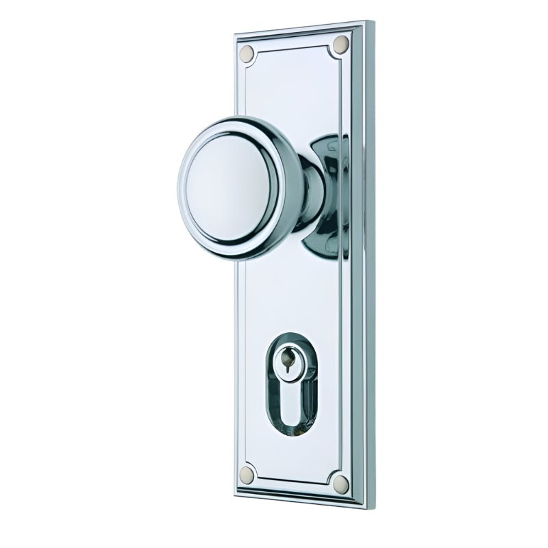 Gainsborough Trilock Traditional Knobset Double Cyclinder Bright Chrome 890TRIBCK - primehardware