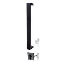 Gainsborough Oblong 450mm Pull Handle Entrance Set Matte Black OBL450PHENTMBK