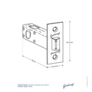 Gainsborough QuickFix Passage Latch 60 mm Satin Brass