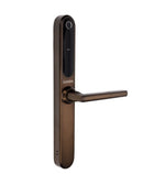 Zanda electronic door handle on a white background