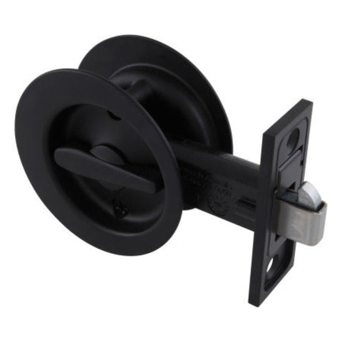 Gainsborough Privacy Sliding Cavity Set Circular Matte Black 395MBC - primehardware