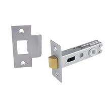 Gainsborough Tubular Latch T Strike Rectangular 60mm Dual Sprung Satin Chrome 480TSCS
