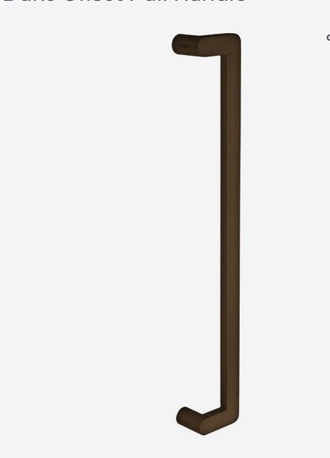 Zanda Duke Offset Pull Handle - 600mm Crs - Ember Bronze - primehardware