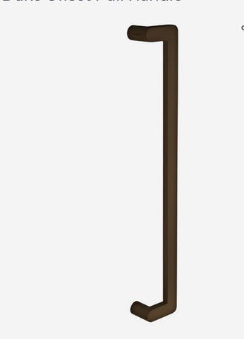 Zanda Duke Offset Pull Handle - 600mm Crs - Ember Bronze - primehardware
