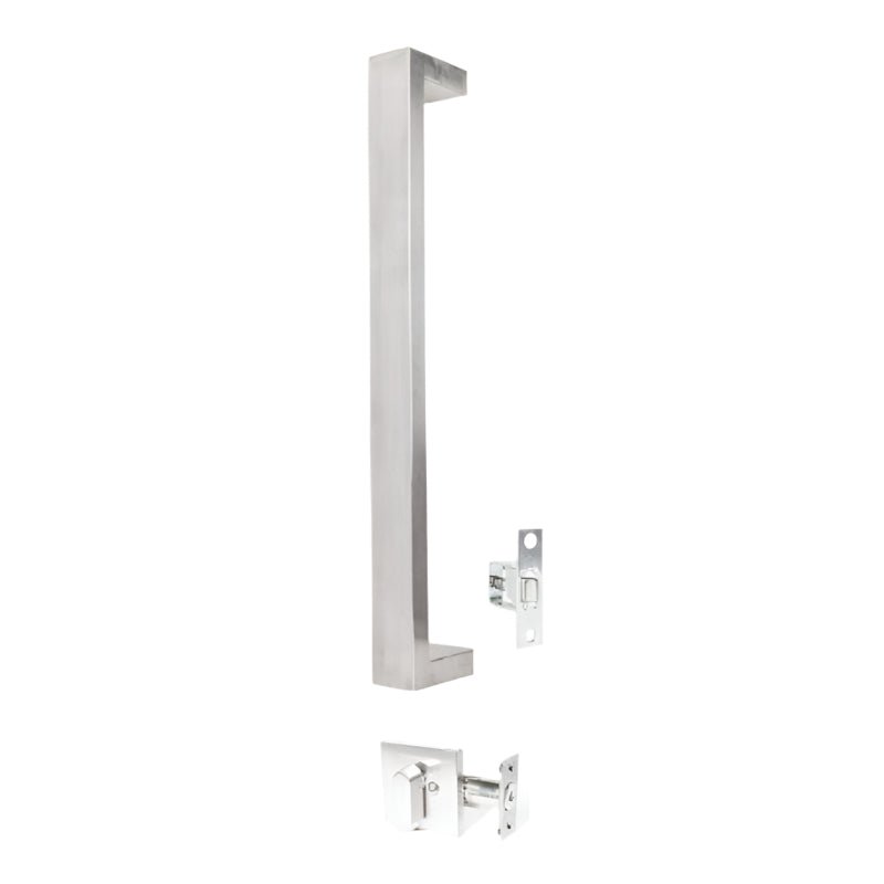 Gainsborough Oblong 450mm Pull Handle Entrance Set Stainless Steel OBL450PHENTSSK - primehardware