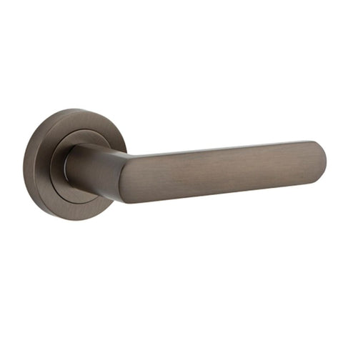 Iver Osaka Door Lever Handle On Round Rose - primehardware