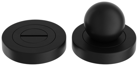 Iver Puerto Privacy Turn | Round Rose Concealed Fix | 5 Finishes - Matt Black