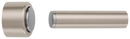 Iver Pencil Magnetic Door Stop | Concealed Fix | 5 Finishes - Satin Nickel