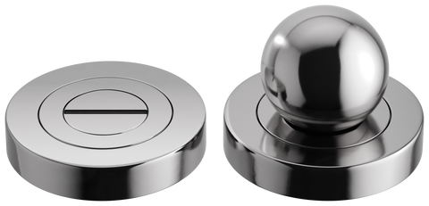 Iver Puerto Privacy Turn | Round Rose Concealed Fix | 5 Finishes - Polished Chrome