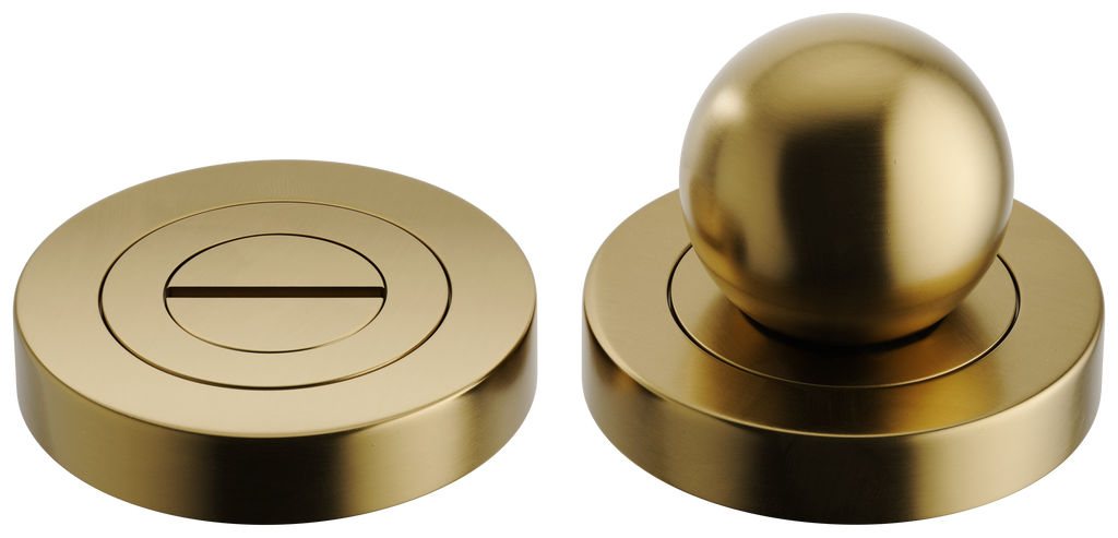 Iver Puerto Privacy Turn | Round Rose Concealed Fix | 5 Finishes - Brushed Gold PVD