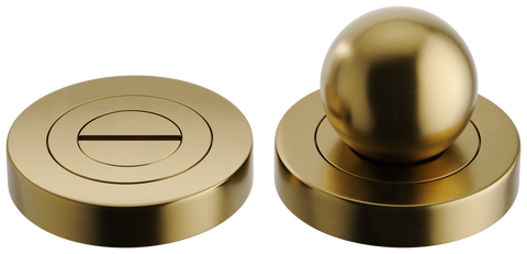 Iver Puerto Privacy Turn | Round Rose Concealed Fix | 5 Finishes - Brushed Gold PVD