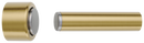 Iver Pencil Magnetic Door Stop | Concealed Fix | 5 Finishes - Brushed Gold PVD