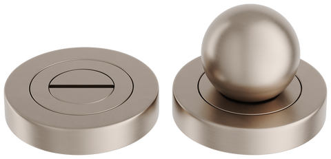 Iver Puerto Privacy Turn | Round Rose Concealed Fix | 5 Finishes - Satin Nickel