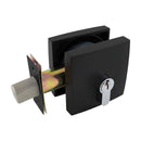 Gainsborough Neue Single Cyclinder Deadbolt Smooth Square Matte Black 1846SMMBK - primehardware