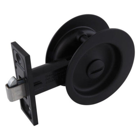 Gainsborough Privacy Sliding Cavity Set Circular Matte Black 395MBC - primehardware