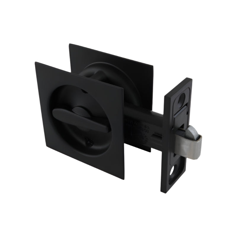 Gainsborough Privacy Sliding Cavity Set Square Matte Black 385MBS - primehardware