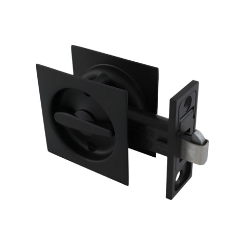 Gainsborough Privacy Sliding Cavity Set Square Matte Black 385MBS - primehardware