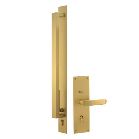 Gainsborough Trilock Omni Allure Double Cylinder Entrance Set Satin Brass - primehardware