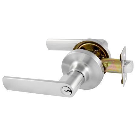 Gainsborough TradePro Bela Entrance Key In Lever Set Satin Chrome 1440PROBELSC