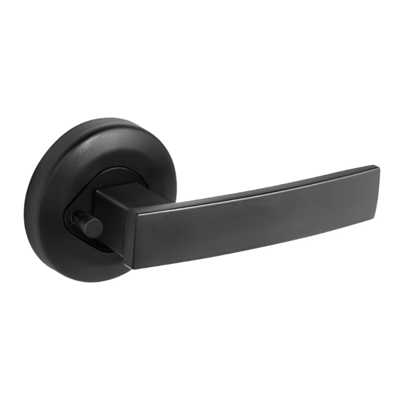 Gainsborough Neue Angular Privacy Smooth Round Matte Black 1915ANGAMB