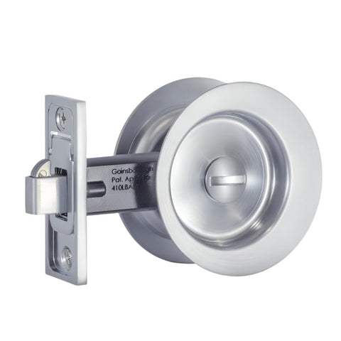 Gainsborough Privacy Sliding Cavity Set Circular Brushed Satin Chrome 395BSCC - primehardware