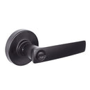 Gainsborough Neue Aurora Entrance Keyed In Lever Set Round Matte Black 1940AURMBS - primehardware