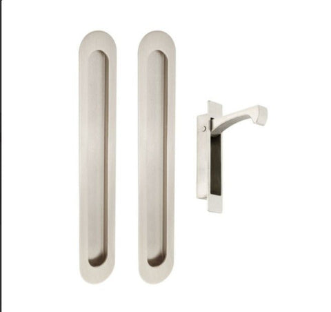Zanda Oval Euro Sliding Door Lock Kit 250x40mm