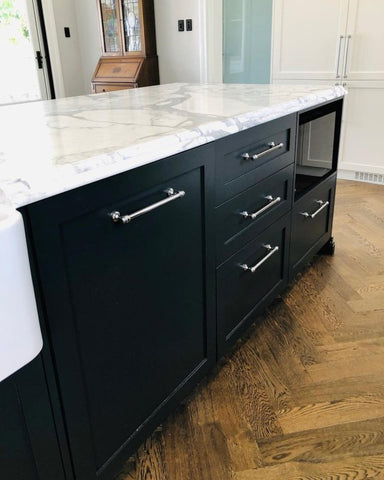 Zanda Mayfair Cabinet Handle Satin Brass & Chrome Polish - primehardware