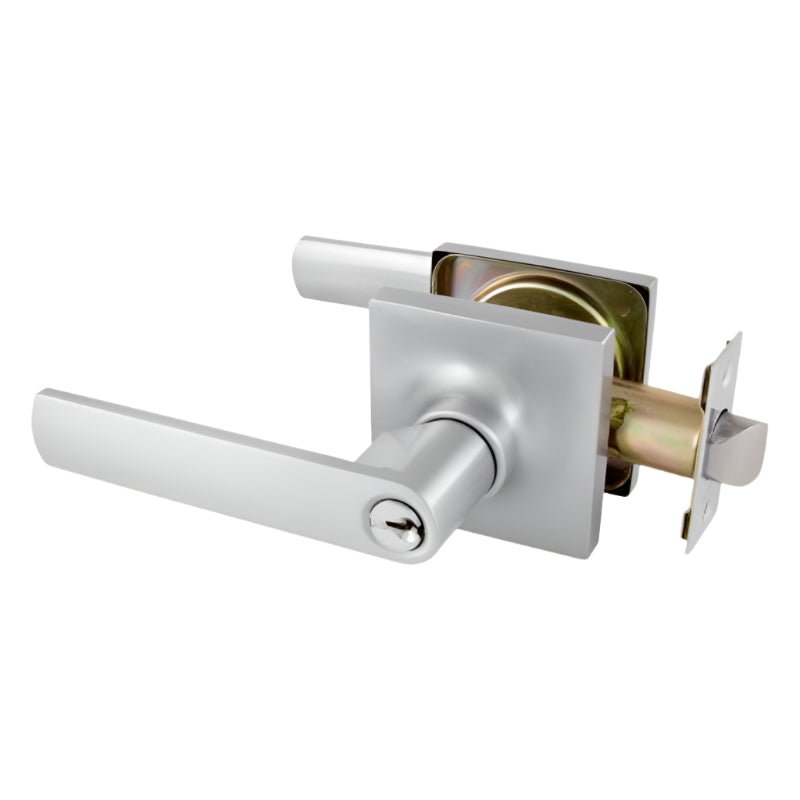 Gainsborough TradePro Bela Square Entrance Key In Lever Set Satin Chrome 1440PROSQBELSC