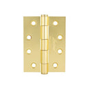 Gainsborough 100×75 mm Fixed‑Pin Hinge Satin Brass - primehardware