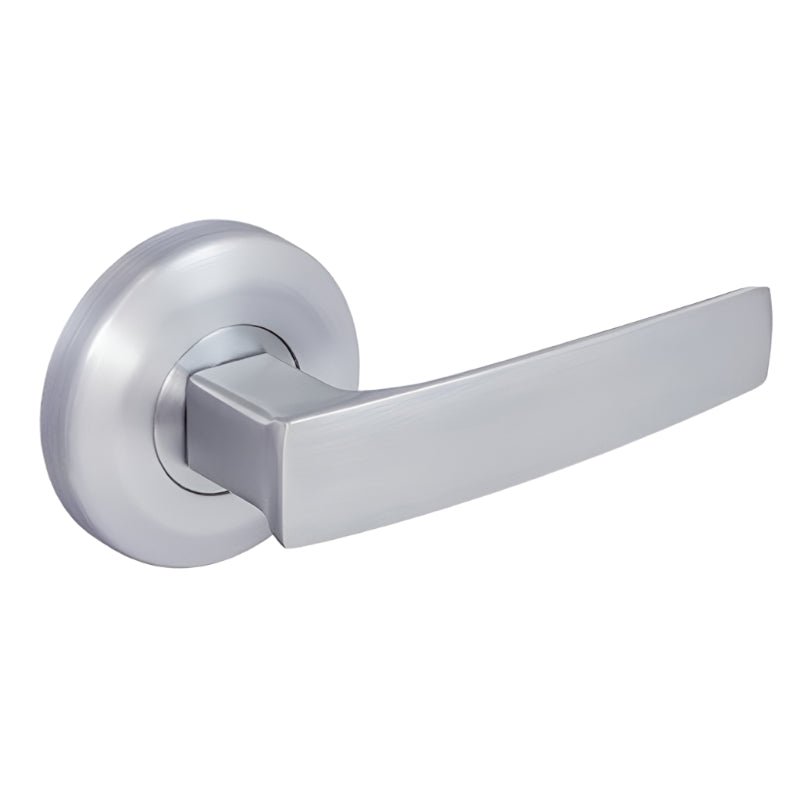 Gainsborough Neue Aurora Lever Passage Set Smooth Round Brushed Satin Chrome 1905AURBSC