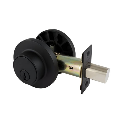 Gainsborough TradePro Cass Double Cylinder Deadbolt Matte Black 1450PROCASMBK - primehardware