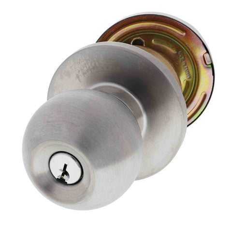 Carbine Epsom 3000 Cylindrical Entrance set, 70mm backset, C4 Keyed to Differ, Display Pack, Satin Stainless Steel - primehardware