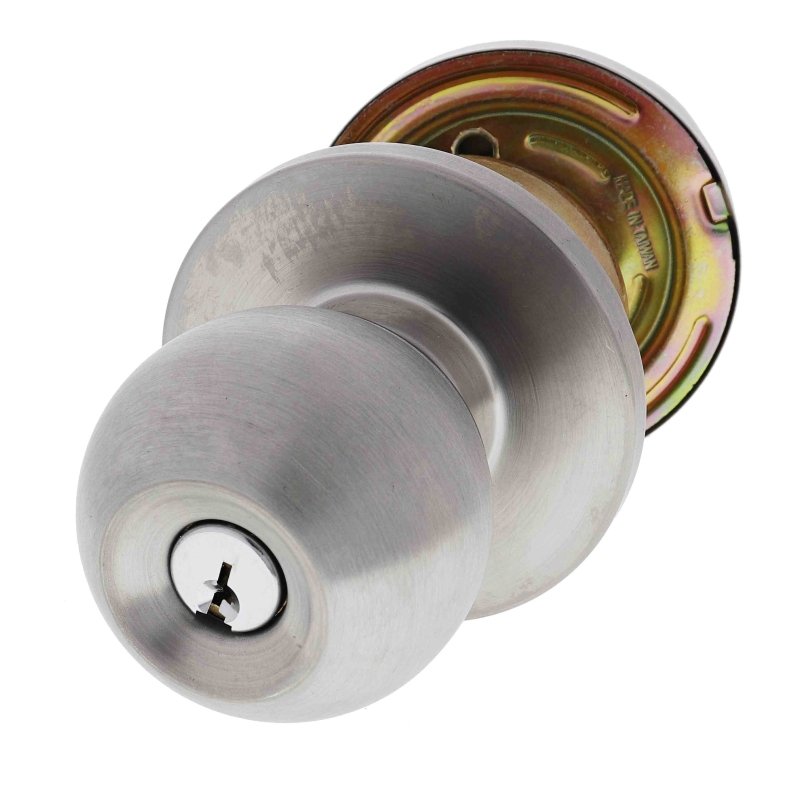 Carbine Epsom 3000 Cylindrical Entrance set, 70mm backset, C4 Keyed to Differ, Display Pack, Satin Stainless Steel