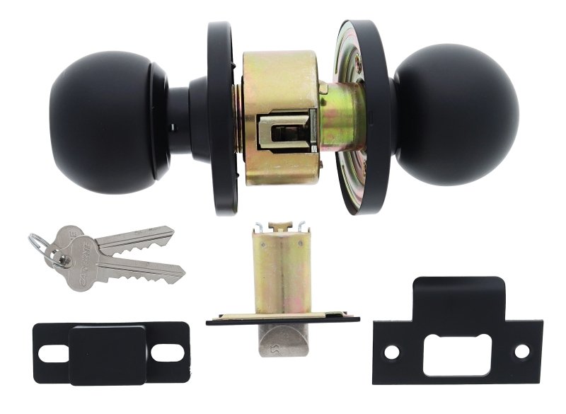 Carbine Epsom 3000 Cylindrical Vestibule set, 60mm backset, C4 Keyed to Differ, Boxed, Matte Black