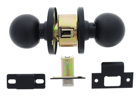 Carbine Epsom 3000 Cylindrical Passage set, 60mm backset, , Boxed, Matte Black - primehardware