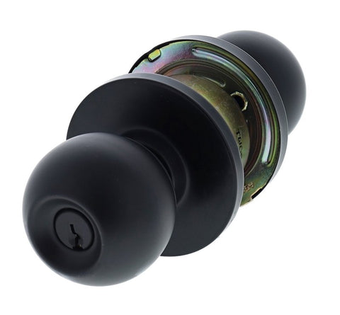 Carbine Epsom 3000 Cylindrical Double Cylinder Vestibule set, 70mm backset, , Boxed, Matte Black - primehardware