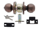Carbine Epsom 3000 Cylindrical Entrance set, 70mm backset, C4 Keyed to Differ, Boxed, Antique Bronze - primehardware