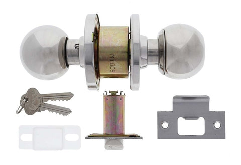 Carbine Epsom 3000 Cylindrical Classroom set, 70mm backset, C4 Keyed to Differ, Boxed, Polished Stainless Steel - primehardware